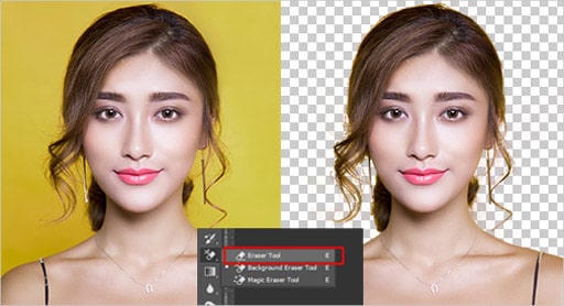 Make Transparent Background Using Eraser Tool