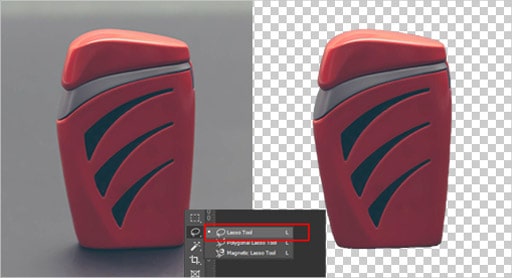 Make Transparent Background Using Lasso Tool